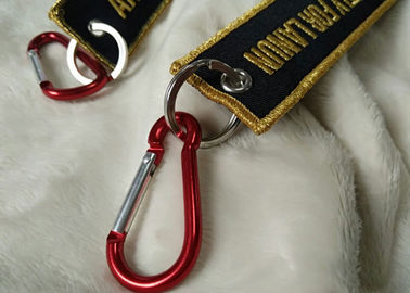 2.5cm 3D Gold Embroidery Logo Keychains
