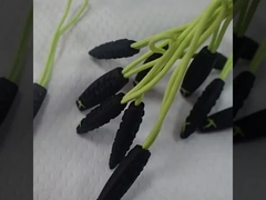 Cable verde fluorescente atractivo tirador de cremallera de caucho para ropa deportiva al aire libre