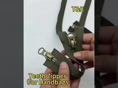 Cerradura de dientes de metal de latón abierto con color dorado brillante para textiles para el hogar