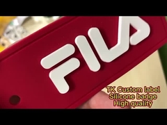 Etiquetas de transferencia de calor moldeadas en 3D de logotipo de silicona