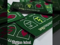 Marca de la ropa tejida Lurex con el medio doblado