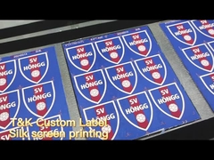 Impresión de seda Etiquetas de ropa para chaqueta cómoda