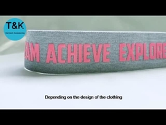 Estilo de moda Robusto y resistente Jacquard Webbing Logotipo personalizado