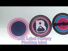 3D Flocking Badge Hierro personalizado / cosido en parches de tela para el logotipo en relieve de Parche de prendas de vestir