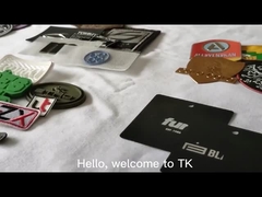 Parches de impresión de pantalla de seda tejida personalizada ecológica con logotipo de silicona