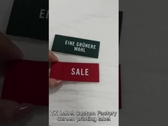 Logotipo de marca personalizado Etiqueta de ropa Impresión en pantalla Logotipo tejido para ropa