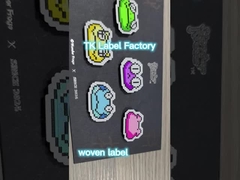 Etiquetas de ropa tejida a medida Tejidos bordados Parches Lavables