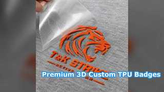 Insignias de TPU 3D personalizadas para marcas de ropa premium