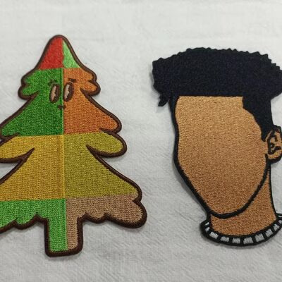 Ropa bordado insignia de diseño de moda ropa de color duradero tela tejida ropa parche