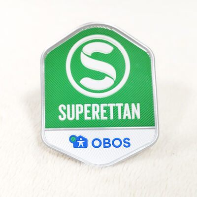 Parche de transferencia de calor TPU personalizado - Logotipo Superettan OBOS Etiquetas de ropa en relieve 3D para accesorios de ropa