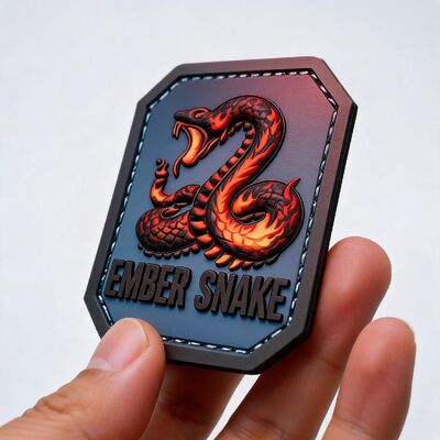 Custom High Density 3D Raised Soft PVC Patches Wholesale Multi-color Personalized Sharp Detail Embossed Rubber Label