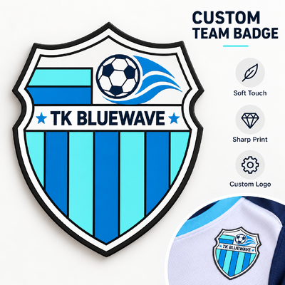 Custom High Frequency TPU Logo Patches for Football Jerseys and Teamwear
