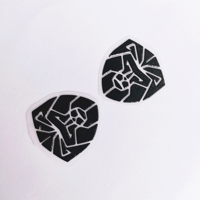 color negro animal de la etiqueta de la transferencia de calor del silicón de la ropa del efecto 3D
