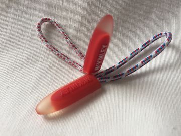 Tirador de cremallera de lujo del reemplazo de las ilustraciones, tiradores de cremallera decorativos con el cordón