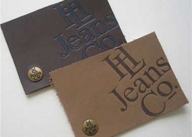 Remiendos imprimibles del cuero repujado del logotipo con las etiquetas de la ropa del cuero del velcro