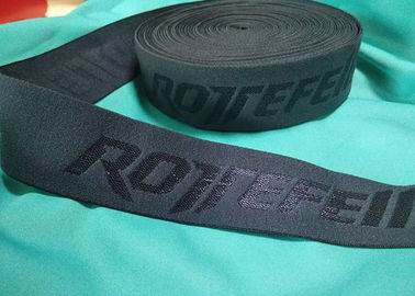 Pretina no elástico grabada en relieve Spandex de nylon de encargo del cordón del telar jacquar de la ropa interior