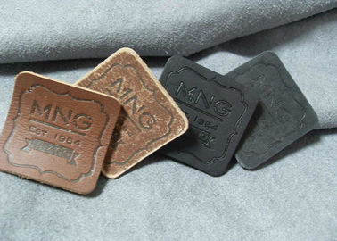 Logo Embossed Real Leather Labels de encargo de alta calidad remienda para los vaqueros y los bolsos