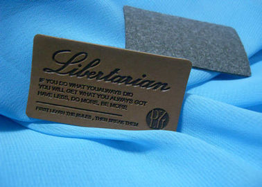 Logo Embossed Real Leather Labels de encargo de alta calidad remienda para los vaqueros y los bolsos