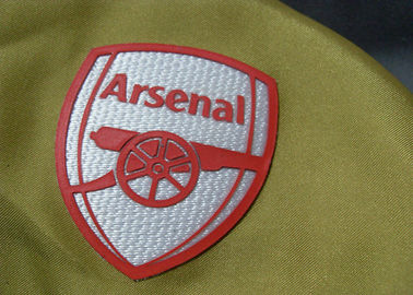 Remiendo grabado en relieve marca material de la ropa de Tatami para el equipo de fútbol