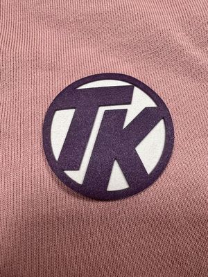 Prendas de vestir de espuma de polvo 3D en relieve etiqueta de ropa logotipo de prensa térmica etiquetas para sudadera