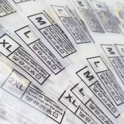 Etiqueta de transferencia de ropa de alta calidad personalizada Etiqueta de transferencia térmica Impresión de logotipo mayorista