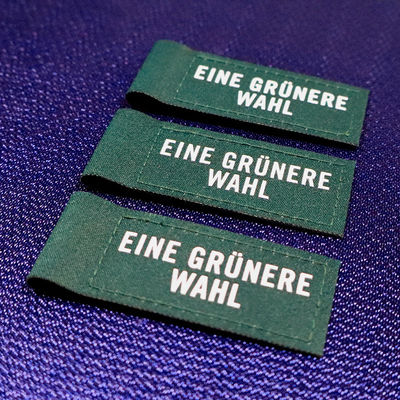 Logotipo de marca personalizado Etiqueta de venta Etiqueta de ropa Etiqueta de impresión en pantalla Etiqueta tejida