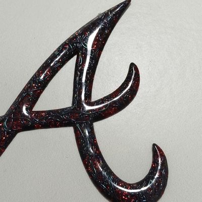 Etiqueta de transferencia de calor metálica roja para bolso