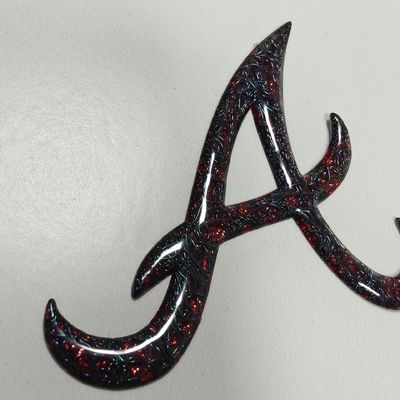 Etiqueta de transferencia de calor metálica roja para bolso