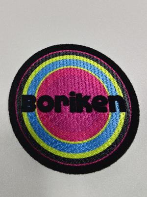 Parche de logotipo de flocado para plancha térmica personalizado, vinilo de transferencia de calor para camiseta