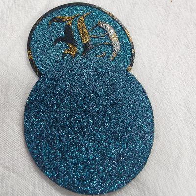 Parches Tejidos con Bordado de Hilo Plateado OEM para Ropa