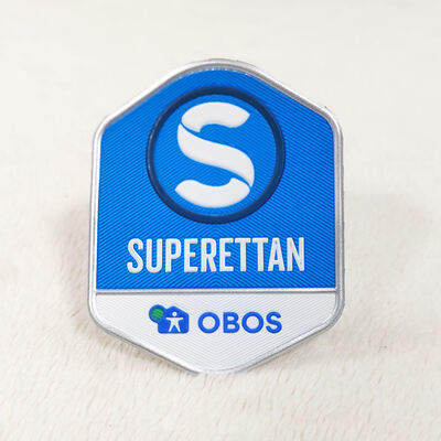 Parche de transferencia de calor TPU personalizado - Logotipo Superettan OBOS Etiquetas de ropa en relieve 3D para accesorios de ropa
