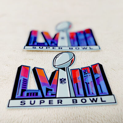 Parche de alta frecuencia TPU personalizado - Emblema deportivo de Super Bowl LVIII para ropa