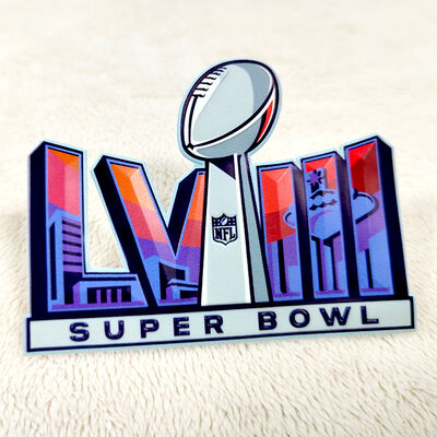 Parche de alta frecuencia TPU personalizado - Emblema deportivo de Super Bowl LVIII para ropa