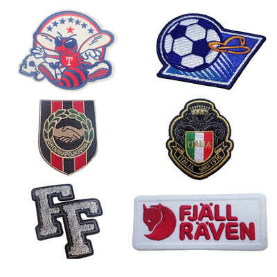 Fabricante Parches personalizados de alta clásica bordado Etiqueta de ropa personalizada para uso en prendas de vestir