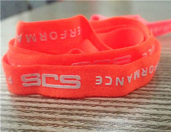 Banda elástica de encargo profesional de la ropa del color fluorescente con el logotipo especial