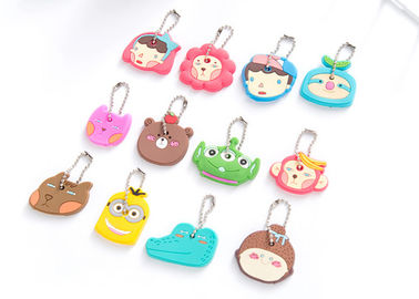 Regalos promocionales/multi personalizados SGS - coloreado llavero grabada en relieve o de Debossed del silicio del PVC