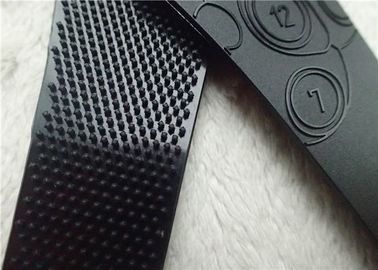La ropa de encargo de la funda de la ropa remienda la superficie polaca embotada del velcro de TPU con el logotipo plástico grabado en relieve brillante