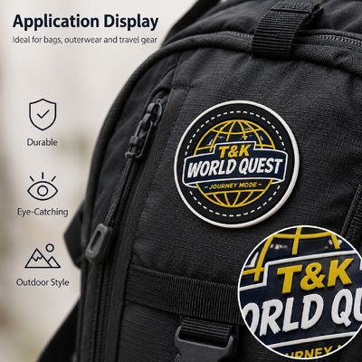 Durable custom 3D High Frequency TPU Badges made from silicone material perfect for apparel and clothing patch branding