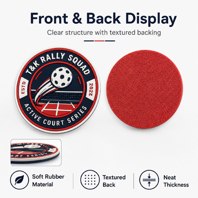 Customizable 3D High Frequency TPU Badges featuring raised designs and smooth finishes ideal for enhancing visibility and recognition