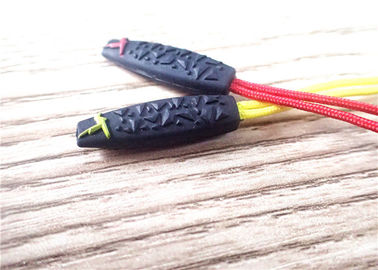 Tirador de goma modificado para requisitos particulares Eco de la cremallera del silicio colorido 3D - amistoso