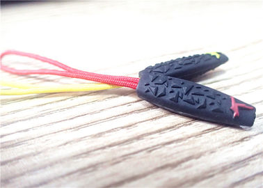 Tirador de goma modificado para requisitos particulares Eco de la cremallera del silicio colorido 3D - amistoso