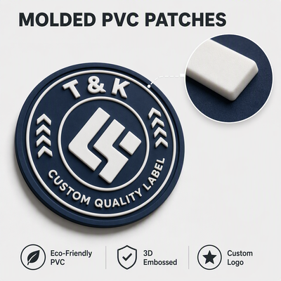 Etiqueta de transferencia de calor de PVC de logotipo personalizado con efecto en relieve 3D - Ecológica y lavable para la marca de ropa
