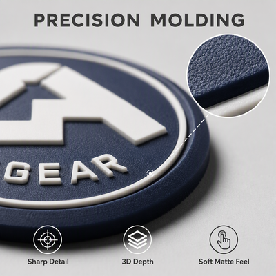 Etiqueta de transferencia de calor de PVC de logotipo personalizado con efecto en relieve 3D - Ecológica y lavable para la marca de ropa