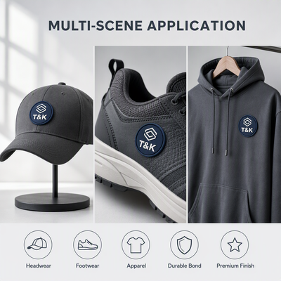 Etiqueta de transferencia de calor de PVC de logotipo personalizado con efecto en relieve 3D - Ecológica y lavable para la marca de ropa