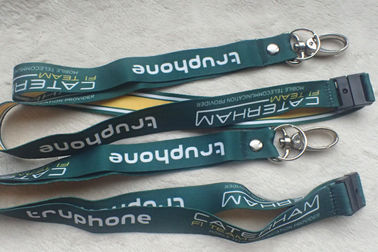 Satén de impresión promocional material Lanyard With Custom Logo de la cinta suave