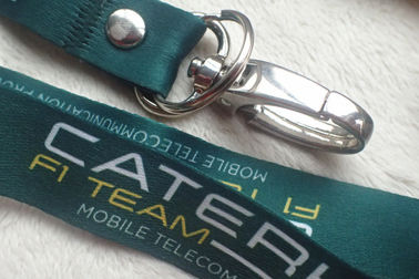 Satén de impresión promocional material Lanyard With Custom Logo de la cinta suave