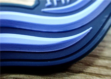 S / M/L remiendos de goma azul marino 3D/etiquetas de goma para la ropa