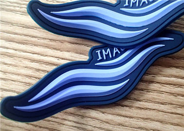 S / M/L remiendos de goma azul marino 3D/etiquetas de goma para la ropa