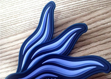 S / M/L remiendos de goma azul marino 3D/etiquetas de goma para la ropa