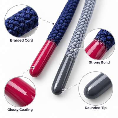 Aglets de silicona suave personalizados para cordones de sudadera con capucha y accesorios de ropa